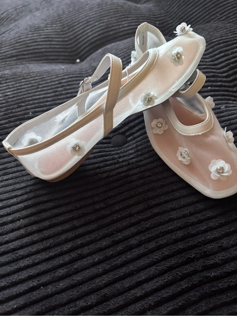 a new day light blue Floral Mesh Ballet Flats size 9